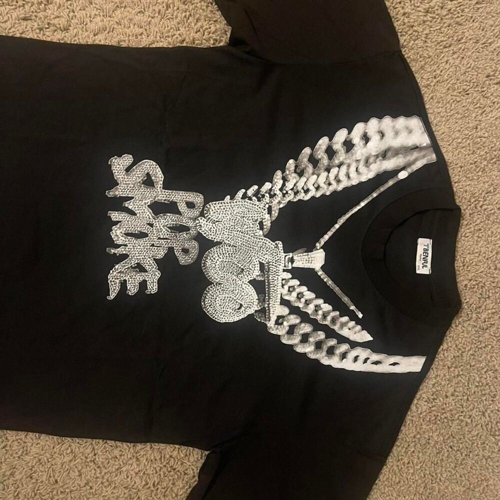 COPY - T benful pop smoke T shirt black size‎ extra large